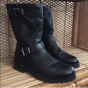 FRYE Natalie Mid Engineer Lug Black 8.5